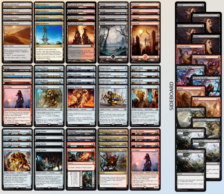 Pia's Revolution Decklist