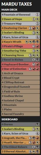 mardu taxes decklist
